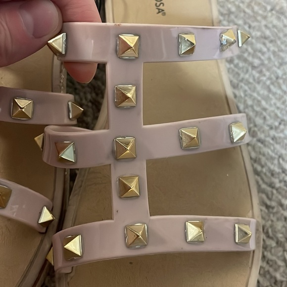 Via Rose size 9/10 Pink Studded Jelly Sandals - Picture 8 of 10